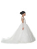 Beaded Long Sleeves Ivory Lace Tulle Flower Girl Dress With Horsehair Hem